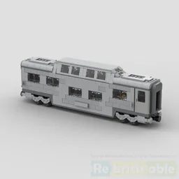 Santa fe double decker canopy passanger train car - traditional style