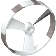 Lego Large Figure Spinner / Propeller without Code, Marbled Pearl Light Gray Pattern (Rhotuka)