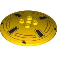 Dish 6 x 6 Inverted (Radar) with Wheel Rim, 4 Black Spokes Print