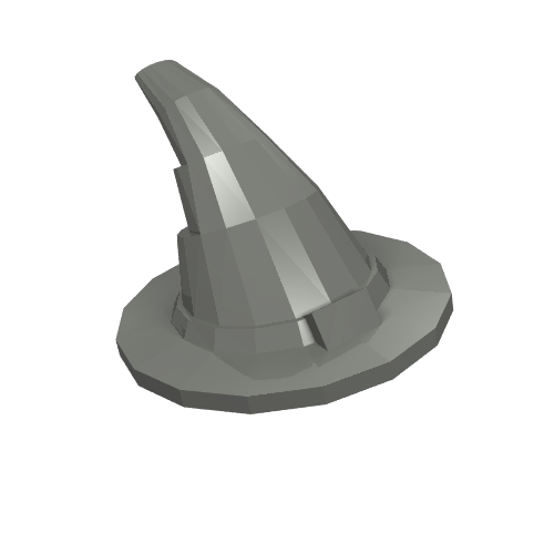 Lego Hat, Wizard, Slightly Textured [New Version] / Dark Bluish Gray