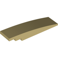 Lego Brick Curved 8 x 2 No Studs / Tan