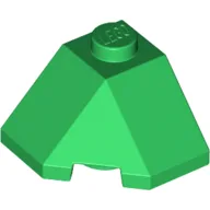 Brick Wedged, Sloped 45° 2 x 2 Corner / Green