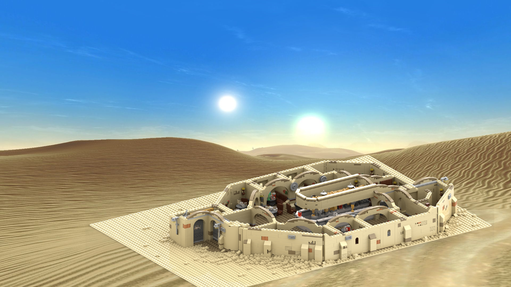 Lego Tatooine: Cantina of Mos Eisley Minfigs Scale