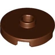 Plate Special Round 2 x 2 with Center Stud (Jumper Plate) / Reddish Brown