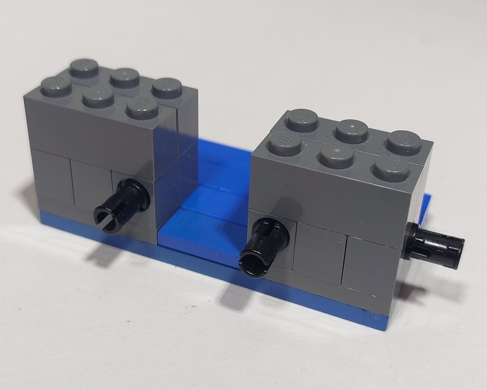 Lego Canal Module 2 to 1 Walled Junction