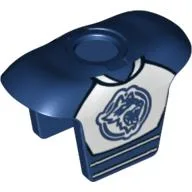 Minifig Neckwear Sports Hockey Body Armor with Raccoon Print / Dark Blue
