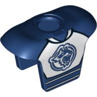 Lego Minifig Neckwear Sports Hockey Body Armor with Raccoon Print / Dark Blue