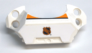 Lego Sports Hockey Chest Protector with NHL Logo and Black, Orange, White Stripes Pattern (Stickers) - Set 3541