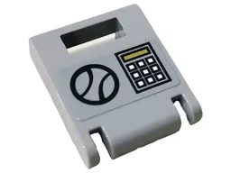 Container, Box 2 x 2 x 2 Door with Slot with Handle and Keypad (Square Buttons) with Yellow Screen Pattern (Sticker) - Set 60242