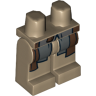 Lego Hips and Dark Tan Legs with Jacket and Shirt-tails Print [Aragorn] / Dark Tan