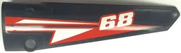 Technic, Panel Fairing # 6 Long Smooth, Side B with Red and White Triangles and Number 68 Pattern (Sticker) - Set 42089