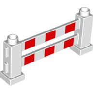 Lego Duplo Fence 1 x 6 x 2 with Red Stripes Print