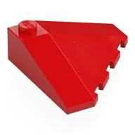 Brick Wedged, Sloped 18° 4 x 4 Corner / Red