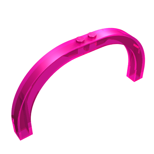 Lego Brick Arch 1 x 12 x 5 Curved Top / Trans-Dark Pink
