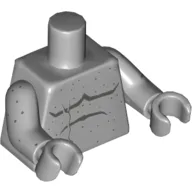 Torso Bare Chest with Dark Bluish Gray Spots Print, Light Bluish Gray Arms and Hands / Light Bluish Gray