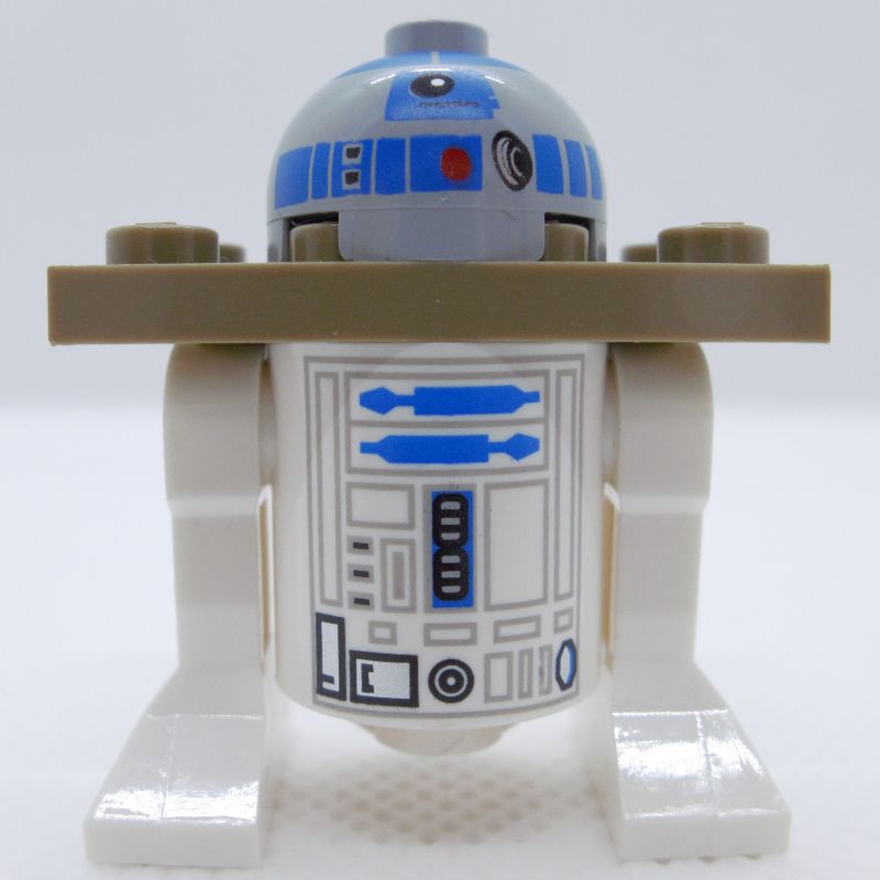 Lego Astromech Droid, R2-D2, Light Bluish Gray Dome, Dark Tan Serving Tray