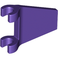 Lego Flag 2 x 2 Trapezoid with Flared Area between Clips / Dark Purple