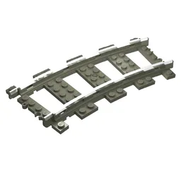Vehicle Track, Train, 9V Curved / Dark Gray