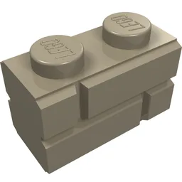 Brick Special 1 x 2 with Masonry Brick Profile / Dark Tan