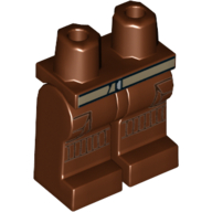 Lego Hips and Reddish Brown Legs with Dark Tan Belt, Pockets and Stripe Knee Pads Print / Reddish Brown