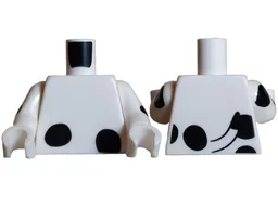 Torso with Black Dalmatian Spots and Tail Pattern / White Arms with Black Dalmatian Spots / White Hands