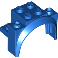 Lego Wheel Arch, Mudguard 4 x 2 1/2 x 2 1/3 / Blue