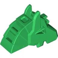 Animal / Creature Accessory, Horse Battle Helmet [Angular, Front Clip] / Green