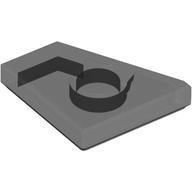 Lego Wedge Tile 2 x 2 Right / Trans-Black