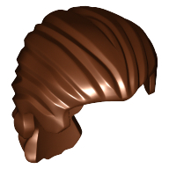 Lego Hair Swept Back with Short Ponytail / Reddish Brown