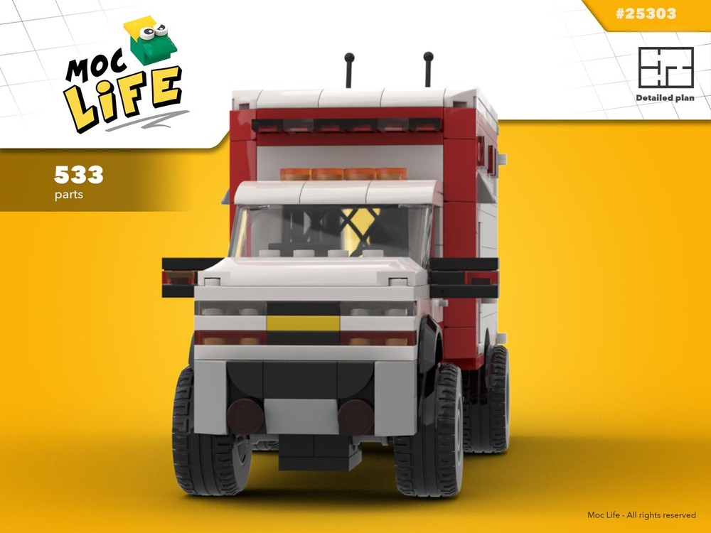 Lego Chevrolet Silverado 3500 regular cab dually ambulance