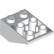 Lego Brick Sloped Inverted 33° 3 x 2, Connections between Studs, Ovoid Bottom Pin / White