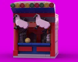 Tin can ball toss, amusement park game