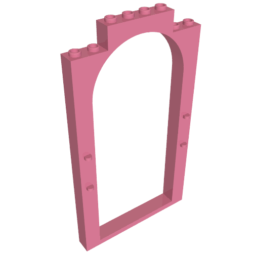 Lego Door Frame Arched 1 x 8 x 12 / Medium Dark Pink