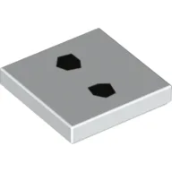 Tile 2 x 2 with 2 Black Dots Print
