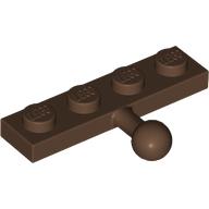 Lego Plate Special 1 x 4 with Towball / Brown