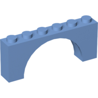 Lego Brick Arch 1 x 6 x 2 - Thin Top without Reinforced Underside [New Version] / Medium Blue