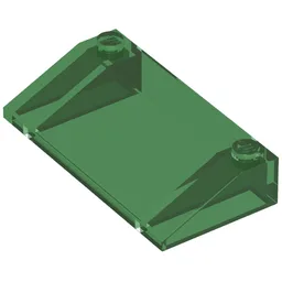 Brick Sloped 33° 3 x 6 / Trans-Green