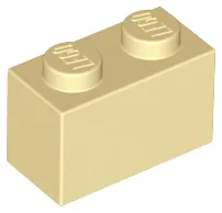 Brick 1 x 2 / Tan