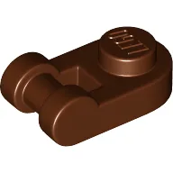 Plate Special 1 x 1 Rounded with Handle / Reddish Brown