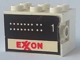 Stickered Assembly 3 x 2 x 1 2/3 with Exxon Tank Number 1 Pattern on Both Sides (Stickers) - Set 6375-2