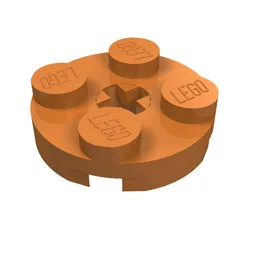 Plate Round 2 x 2 with Axle Hole Type 1 (+ Opening) / Medium Nougat