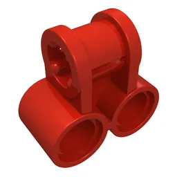 Technic Axle and Pin Connector Perpendicular Double / Red