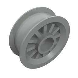 Wheel Spoked 2 x 2 with Pin Hole / Light Gray