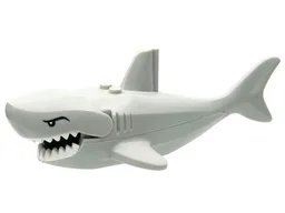 Shark Large with Gills with White Teeth and Black Eyes with Eyelids Pattern