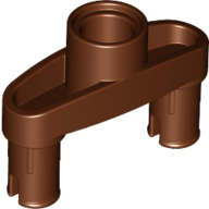 Lego Technic Pin Connector 3L with 2 Pins and Center Hole / Reddish Brown