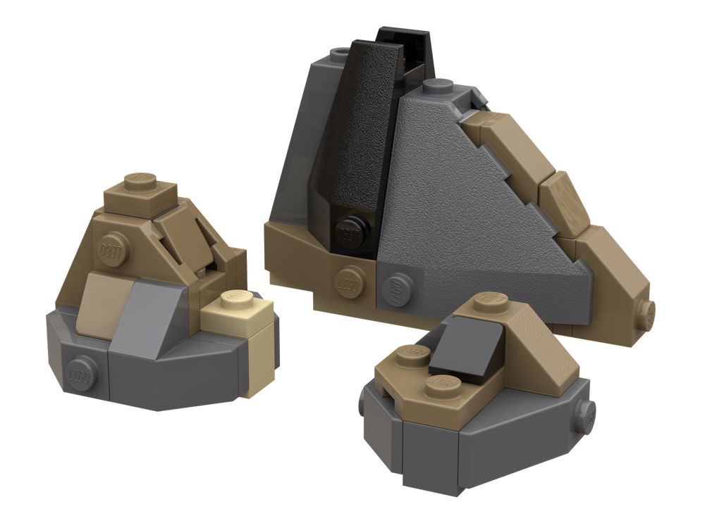 Lego Graybrick Terrain - Small Boulder Pack