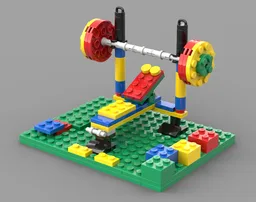 Colourful weight bench