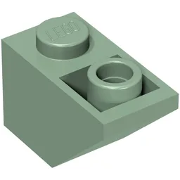 Brick Sloped Inverted 45° 2 x 1 / Sand Green