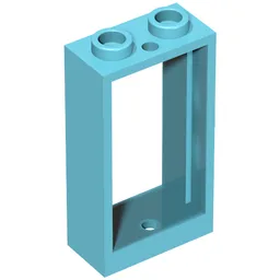 Window 1 x 2 x 3 Flat Front / Medium Azure