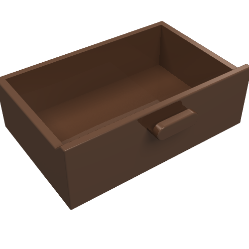 Lego Cupboard 2 x 3 Drawer / Brown